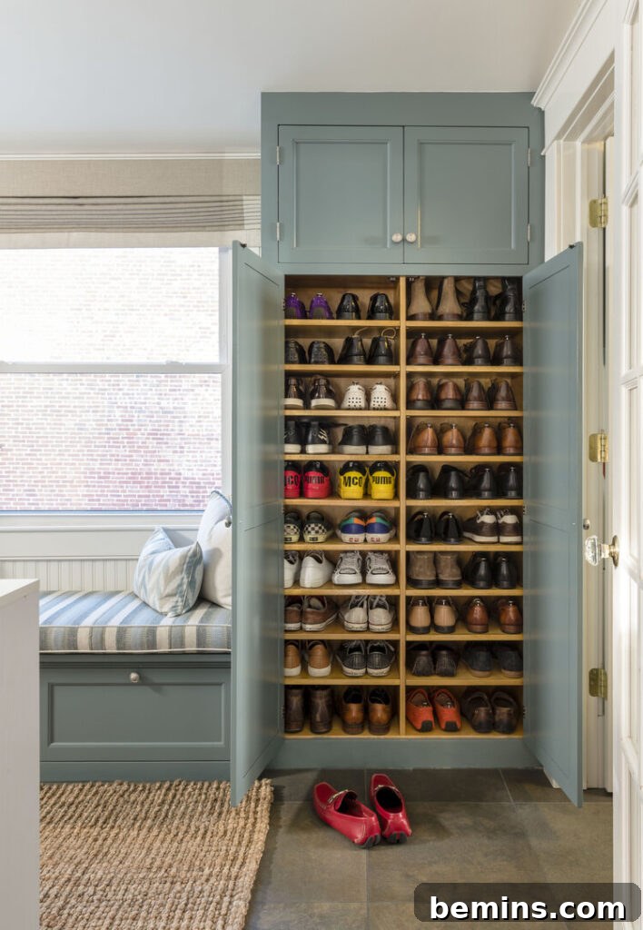 Built-in shoe storage solution from Trevor Fulmer.