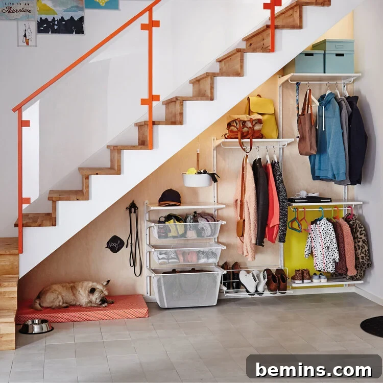 Under the stair shoe storage