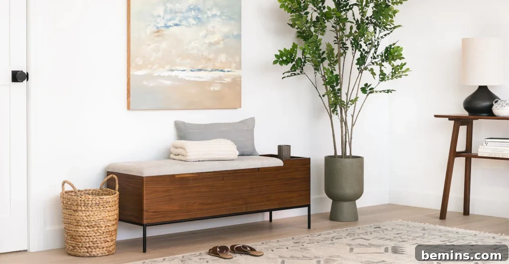 Hidden style storage bench from Article.