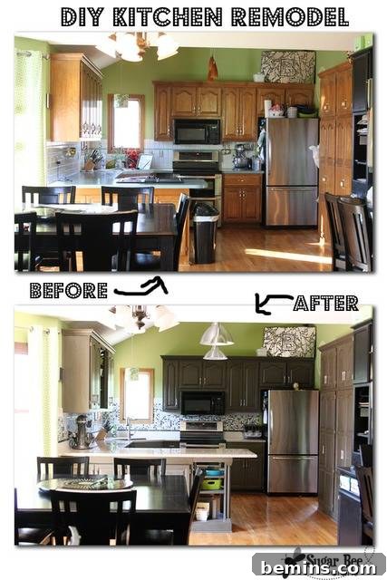 Mandy's kitchen featuring dark gray cabinets