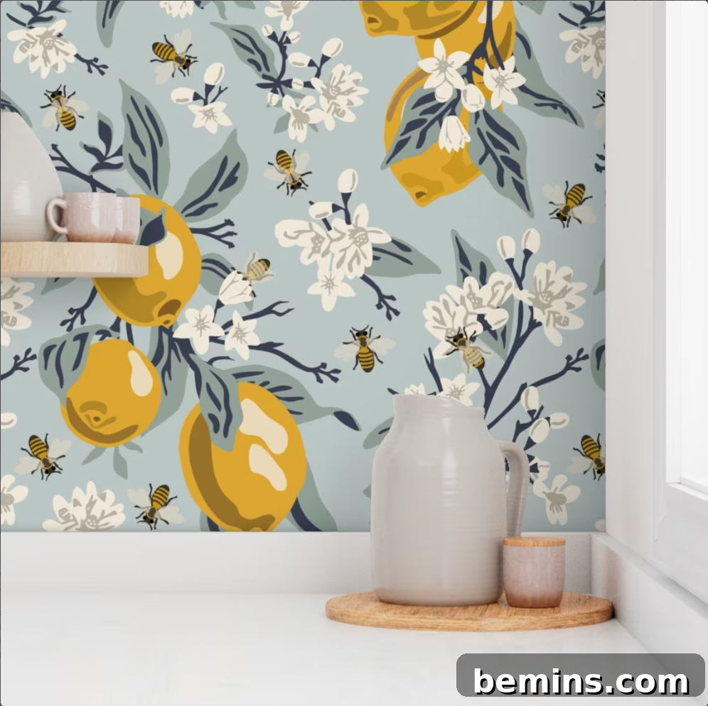 removable wallpapper backsplash