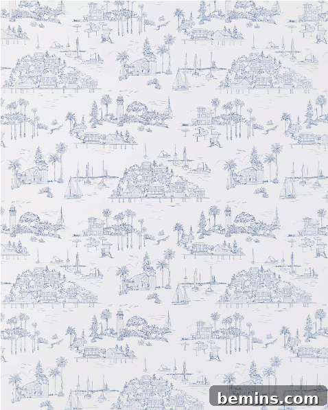 Seahaven Toile Wallpaper from Serena & Lily.