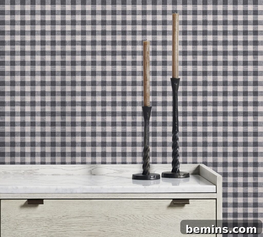 Bryce Check Wallpaper from Pottery Barn.
