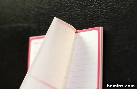 DIY Fridge Notepad in Use