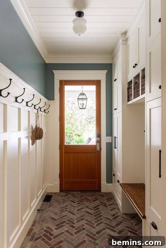 Mudroom with bench