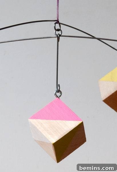 Creating a Contemporary Geometric Mobile: A DIY Guide 13 Creating the Center Rod