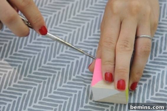 Creating a Contemporary Geometric Mobile: A DIY Guide 6 Creating Starter Divots