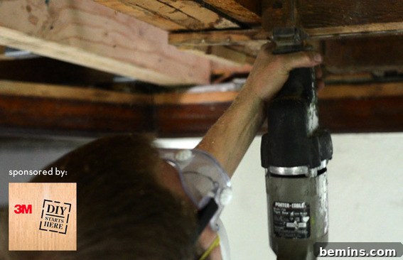 A man fitting a safety glass.