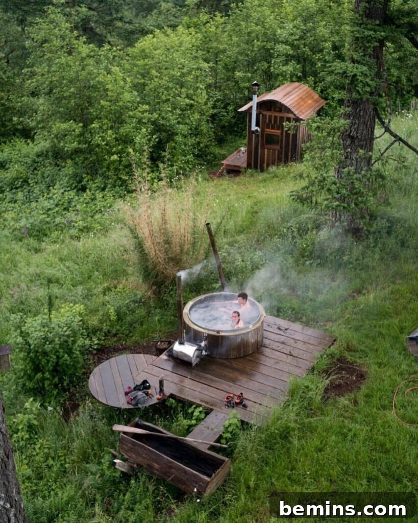 Wood-fired hot tub from Coffeenuts