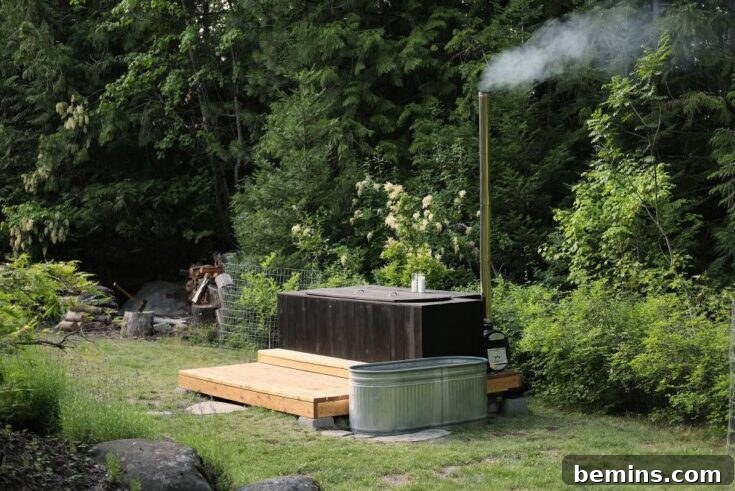 How This Couple Built a DIY Wood Fired Hot Tub for $2,300