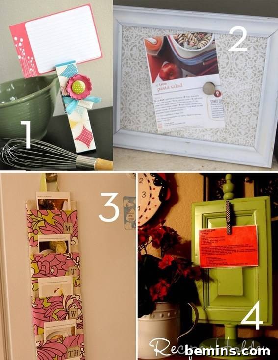 DIY Recipe Card Holders