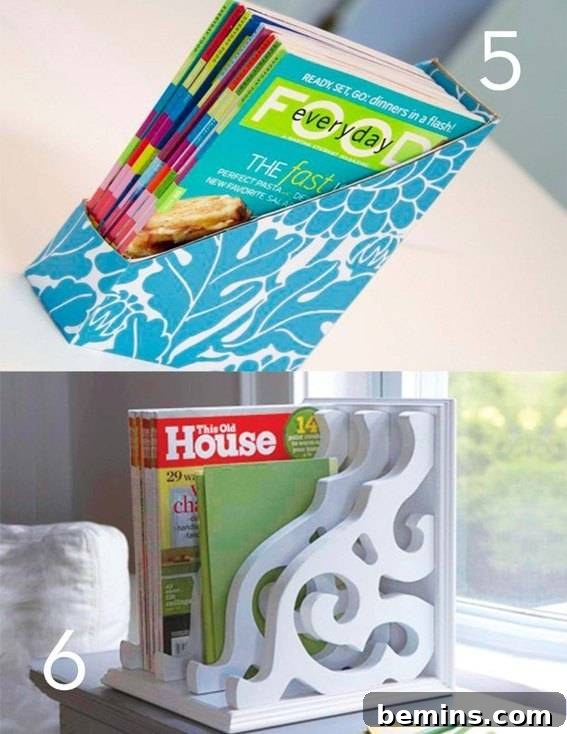 DIY Magazine and Cookbook Holders