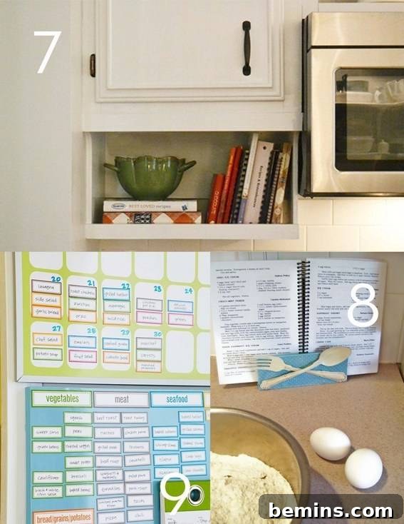 Under Cabinet Cookbook Storage