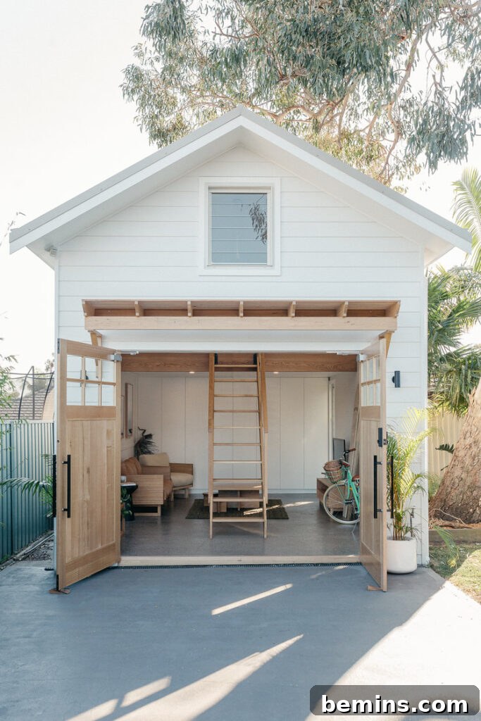 Outdoor she shed space