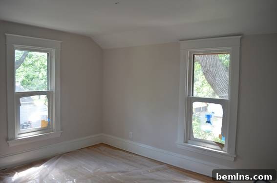Nursery Painted in Simple White