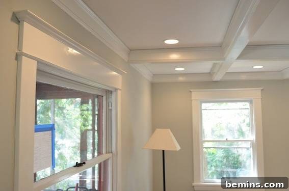Living Room Painted in Aloof Gray