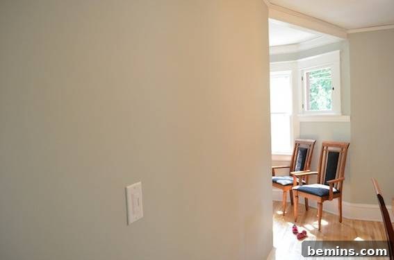 Dining Room Painted in Aloof Gray