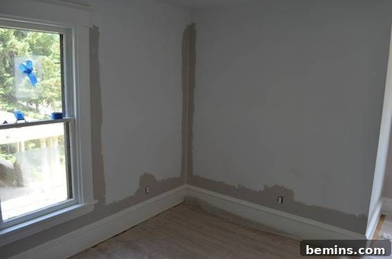 Freshly Painted Walls After Cutting In