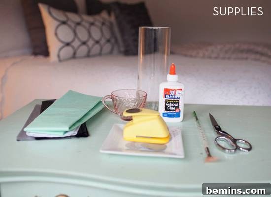 Finished DIY Tissue Paper Luminaries