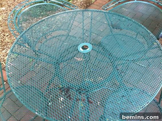 Reader Reimagined: A Vibrant Patio Furniture Transformation 3 Wrought Iron Patio Furniture in Need of Restoration