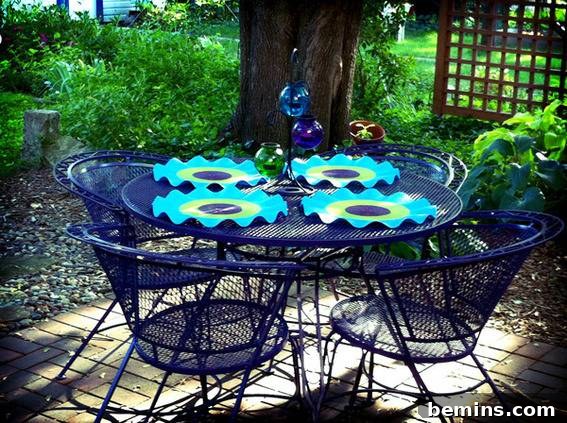 Reader Reimagined: A Vibrant Patio Furniture Transformation 8 Enjoying a Meal on the Restored Patio Furniture