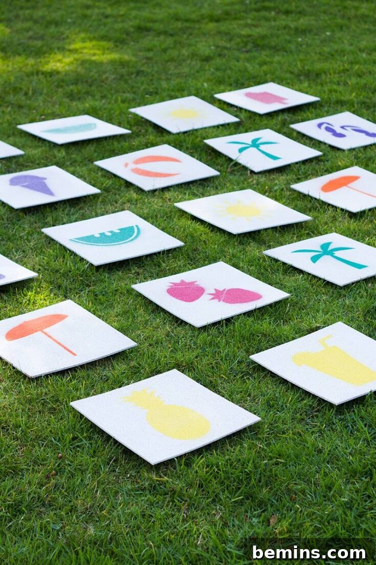 DIY Giant Lawn Matching Game