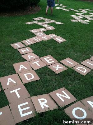 DIY Lawn Scrabble