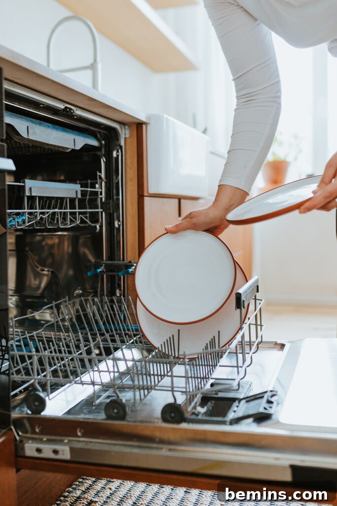 Unloading dishwasher during cooler hours