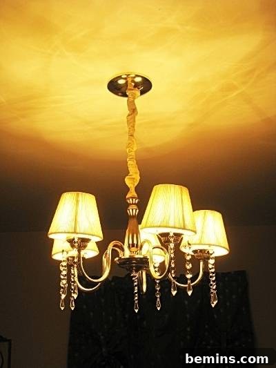 After: A Fifties Style Chandelier with Lampshades