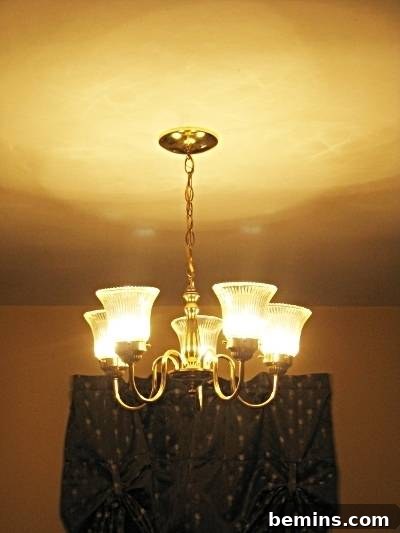 Before: A Chandelier with Votive Lights