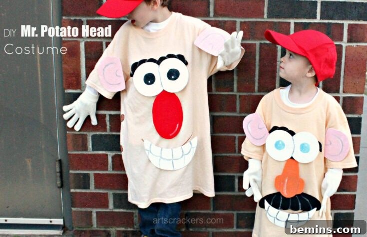 DIY No-Sew Mr. Potato Head Costume