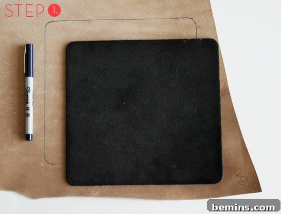 Tracing the Mouse Pad Template