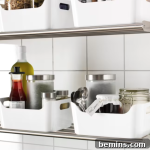 white pantry bins from IKEA