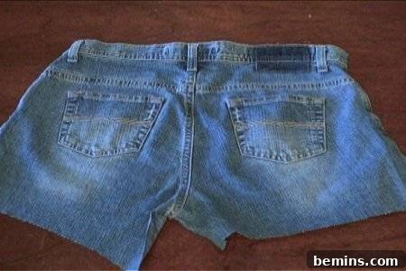 How to Sew Your Own Overalls 37 Jeans pant is cut into short.