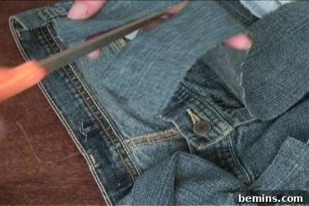 How to Sew Your Own Overalls 54 "Cutting a Jeans to make overalls"