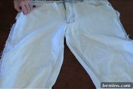 A white pant was on the floor.