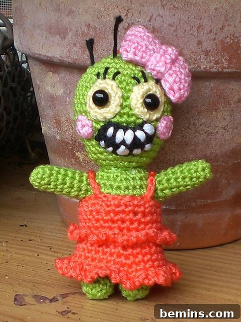 Crocheted Zombie Gretel Doll