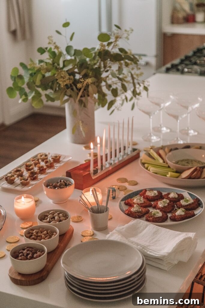 A modern holiday Hanukkah cocktail party from Almost Makes Perfect.
