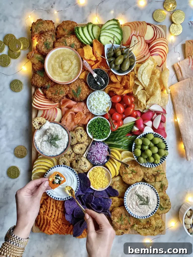 Build your own latke topping board from Ain't Too Proud to Meg.