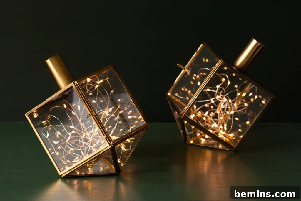 Add air plants or fairy lights to these beautiful dreidels from Adara Rituals.