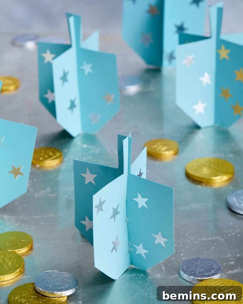 DIY Hanukkah Dreidel Decor from Darcy Miller.