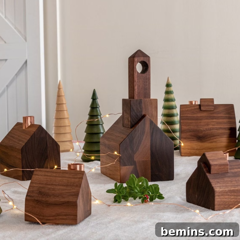Wooden Christmas Village