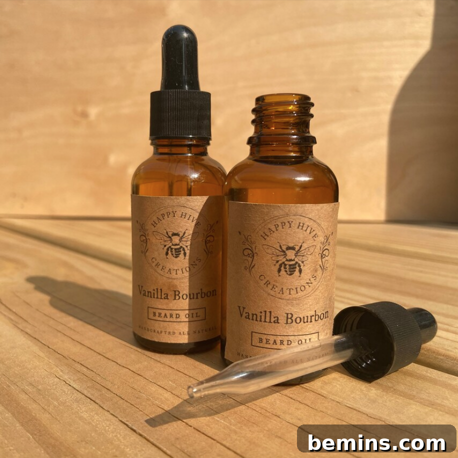 Cold-pressed beard oils from Happy Hive Creations.