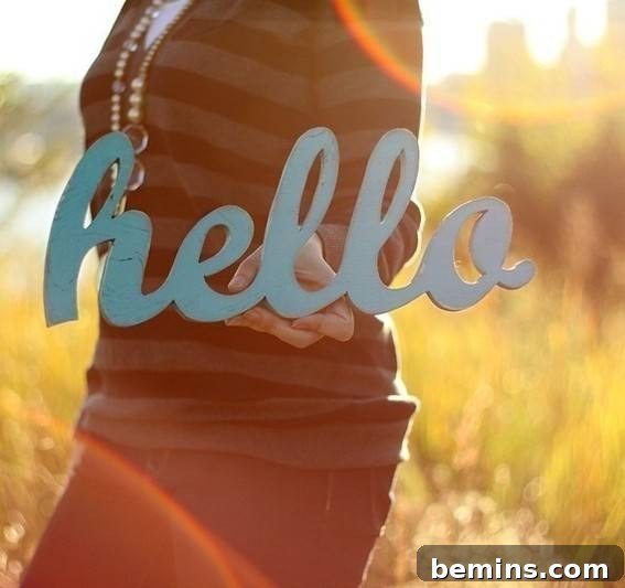 Wood 'Hello' Sign - Handmade Home Decor Gift