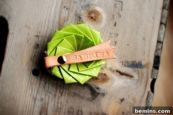 Leather Monogrammed Keychains