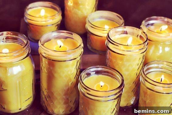 Homemade Beeswax Candles