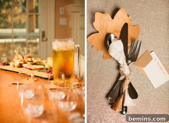 Coastal Thanksgiving table setting with nautical elements and beachy vibes.