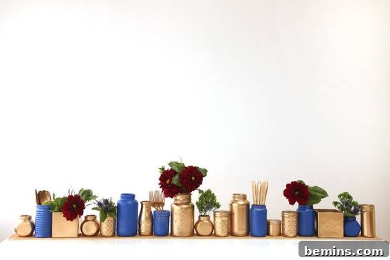 DIY gilded holiday centerpiece idea for a festive touch.
