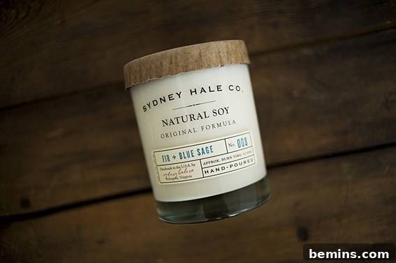 Soy Candle Fir and Blue Sage - Relaxing and Aromatic Gift