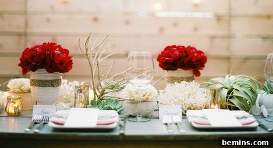 Visually Stunning DIY Holiday Party Decorations: 20 Creative Ideas 13 Traditional Palette and Non-Traditional Florals